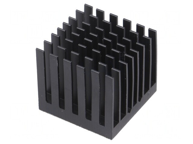 Radiator extrudat aripioare BGA negru 27x27mm