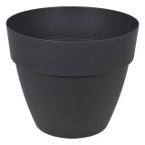Ghiveci Flori Plastic Antracit, 40x33.5cm, Capacitate 29L, Sistem Drenare Intern, Oem