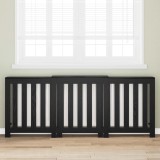 vidaXL Capac pentru radiator Stejar Negru 205 x 21,5 x 83,5 cm 869227