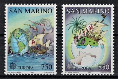 SAN MARINO 1992 - Colectia Europa, Descop. Americii / serie completa MNH foto