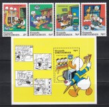 Grenada Grenadine 1984 - Crăciun - Personaje de desene animate Walt Disney, Serie + Colita, Cota 21.50 EURO, MNH