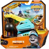 Set vehicul de constructie si figurina, Rubble &amp; Crew, Motor, 20150802