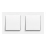 Nova comutator dublu 10A 250V 106 alb cu cadru dublu