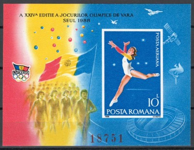 Romania 1988 MNH - LP 1209 - JO Seul, nedantelat foto