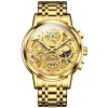 Ceas barbatesc Olevs Auriu Otel Data Quartz Analog