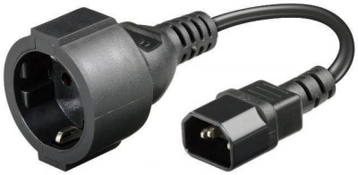 Cablu adaptor UPS-priza IEC320C14 la Schuko mama 23cm Goobay foto