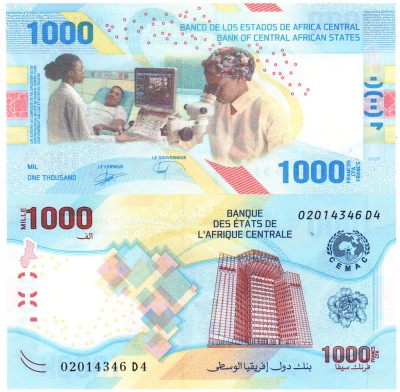 Statele Africii Centrale 1 000 Franci 2020(22) P-701 foto