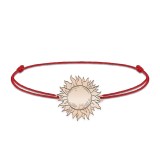 Sun- Bratara personalizata snur cu soare din argint 925 placat cu aur roz