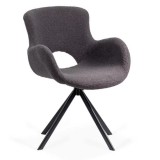 SCAUN LIVING ROTATIV CU SEZUT TEXTIL SI CADRU METALIC BUC 0221 GRI
