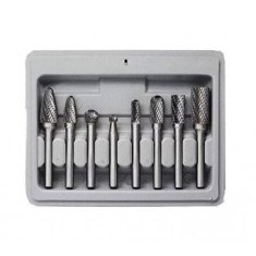 Freze carbura metal profesionale ,freze carbura dublu taiere ,set 8 piese