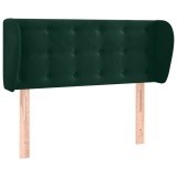 Cumpara ieftin Tablie de pat cu aripioare verde inchis 83x23x78/88 cm catifea