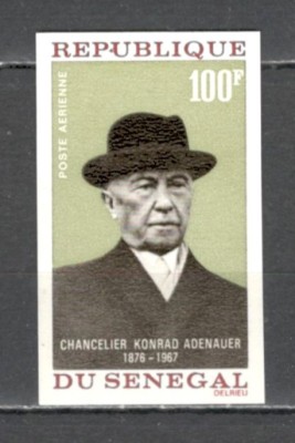 Senegal.1968 1 an moarte K.Adenauer-cancelar nedantelat MS.91 foto