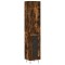 Dulap inalt, stejar fumuriu, 34,5x34x180 cm, lemn prelucrat
