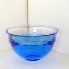 Bol cristal fuzionat incalmo - Neptunus - design Lars Hellsten, Orrefors Suedia
