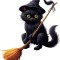 Sticker decorativ, Halloween, Negru, 70 cm, 1337STK-18