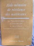 Aide-memoire de resistance des materiaux - G. Pissarenko (text in limba franceza)