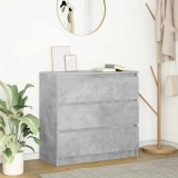 VidaXL Bufetă Gri Beton 80x35x76 cm Lemn prelucrat
