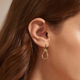 Cumpara ieftin Cercei din Argint 925 Placati cu Aur Model Nod Infinity Elegant