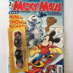 Revista Mickey Mouse Micky Maus Magazin Disney nr. 2 2004 cu surpriza snowboard