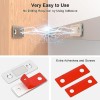 Set de 4 inchizatoare magnetice slim, AEWOYAD, cu suruburi, magneti pentru usa dulap, 4 x1.7x0.35cm, Argintiu