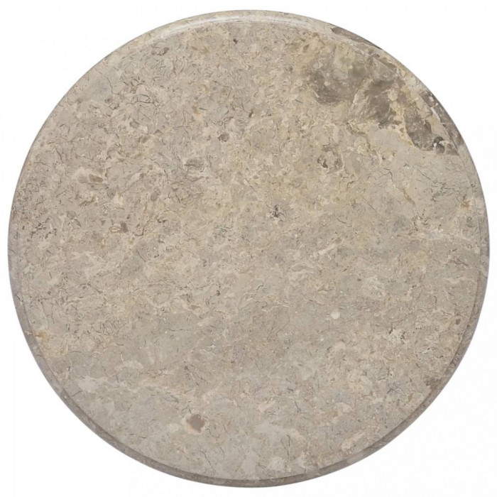 vidaXL Blat de masă, gri, &Oslash;60x2,5 cm, marmură