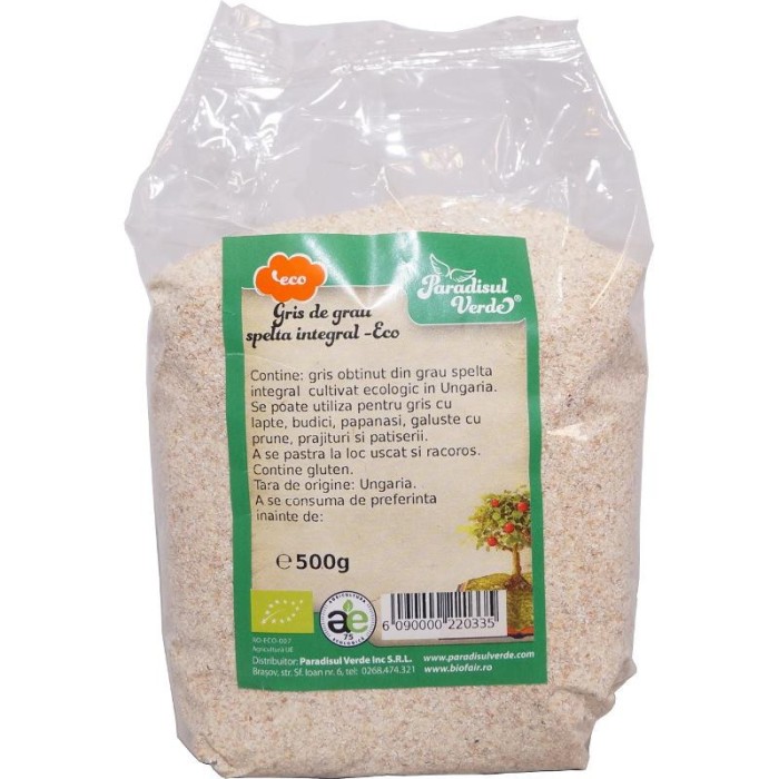 Gris de Grau Spelta Integral Bio Paradisul Verde 500gr