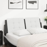 VidaXL Pernă pentru tăblie pat, alb și negru, 140cm, piele artificială