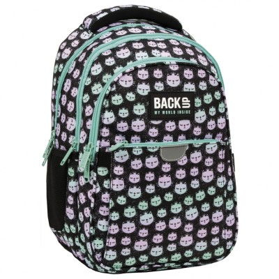 Ghiozdan pentru fetite, Backup, Impermeabil, RainBow Cat, 3 compartimente, PLB5P06, 39x27x20 cm foto