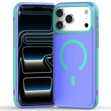 Husa compatibila cu iPhone 17 Pro Max, IceMag, MagSafe, Antisoc, contur Albastru