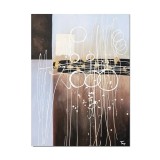 Tablou GIGANT abstract pictat manual, Magie in abstract, 120x90cm ulei pe panza efect 3D, gata de agatat pe perete