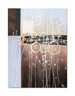 Tablou GIGANT abstract pictat manual, Magie in abstract, 120x90cm ulei pe panza efect 3D, gata de agatat pe perete foto