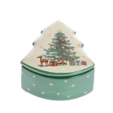 Cutie ceramica forma brad 14 cm