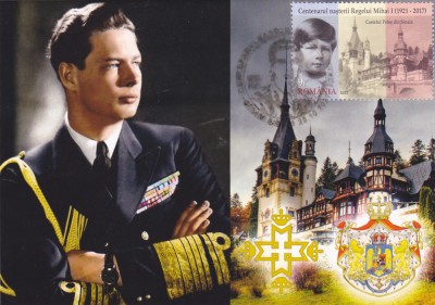 REGELE MIHAI I CARTE MAXIMA OBLITERATA SIBIU 2021. foto
