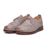 Pantofi din piele naturala bej inchis model 043070, 36 - 41