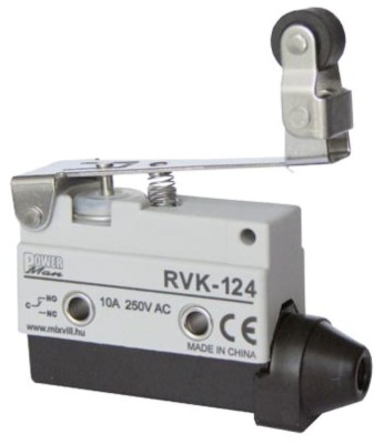 Limitator de cursa cu buton de limita 1NO+1NC comutator de pozitie cu lamela cu rola IP40 foto