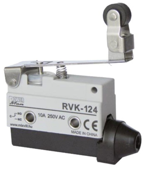 Limitator de cursa cu buton de limita 1NO+1NC comutator de pozitie cu lamela cu rola IP40