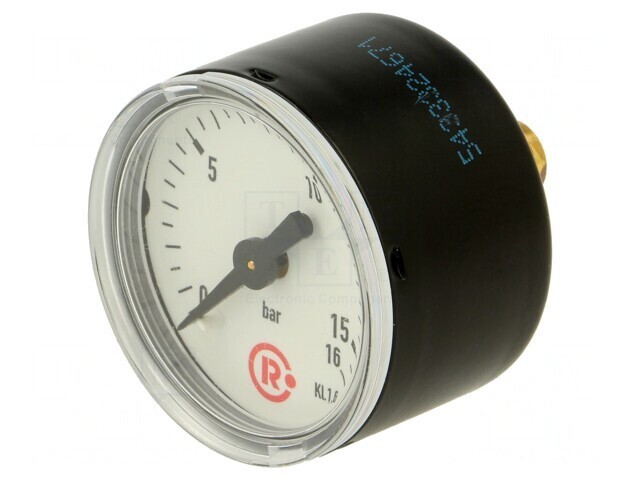 Manometru 0-16 bar 40mm Lichide și Gaze Inerte