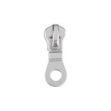 Cursor metalic pentru fermoar de 8 mm, 44 x 35 mm, Argintiu, Crisalida