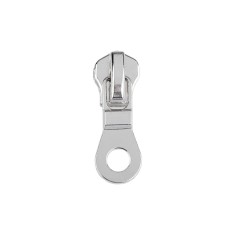 Cursor metalic pentru fermoar de 8 mm, 44 x 35 mm, Argintiu
