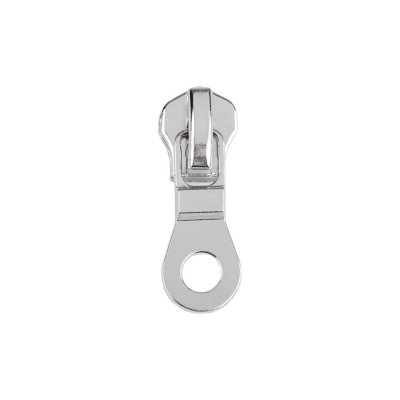 Cursor metalic pentru fermoar de 8 mm, 44 x 35 mm, Argintiu foto