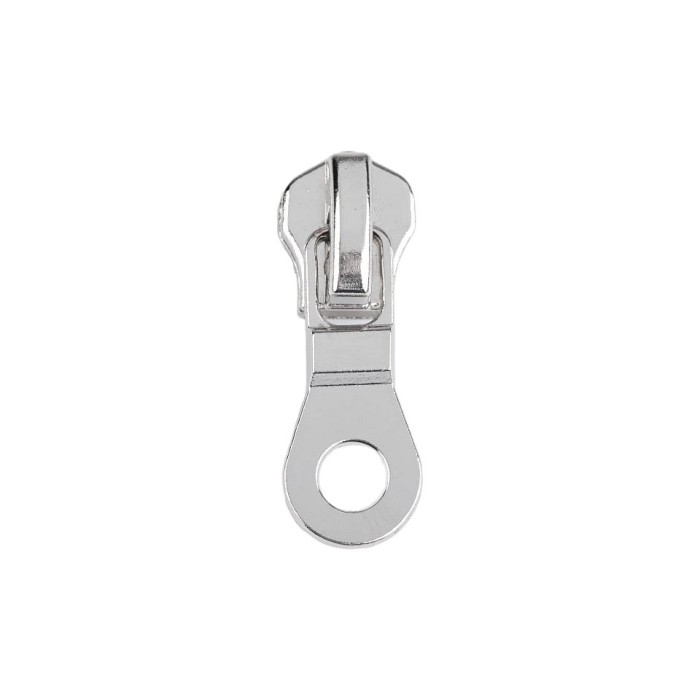 Cursor metalic pentru fermoar de 8 mm, 44 x 35 mm, Argintiu