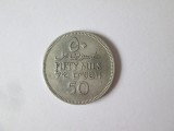Cumpara ieftin Palestina 50 Mils 1942 argint aUNC cu patina frumoasa,diametrul=23,5 mm,greutate=5,83 grame, Asia