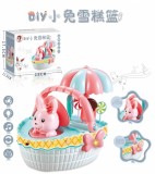 Cosulet Picnic cu Iepuras Muzical, Rotativ 360, Plastic Non-Toxic, Jucarie Copii peste 3 ani