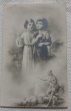 Fotografie tip Carte postala, Doua fetite, 1943
