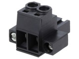 Conector mamă 2 piste 5mm drept