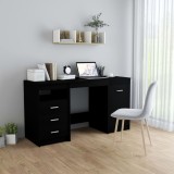 Cumpara ieftin Birou, negru, 140 x 50 x 76 cm, lemn prelucrat