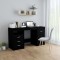 Gossi birou, negru, 140 x 50 x 76 cm, lemn prelucrat