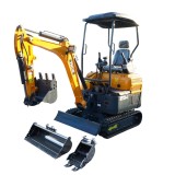 Mini excavator 2T pe senile cu semicabina,motor diesel Laidong 25CP,adancime sapare 2060mm,3 cupe incluse 170/440/780mm THOR