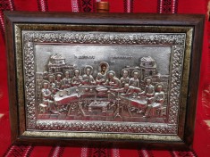 Icoană &bdquo;Cina cea de Taină&rdquo; &ndash; Argint 999, 40x30 cm, deosebită