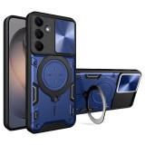 Husa CamGuard Pro Albastru pentru Samsung Galaxy S26, Asteroid GSM, Protectie Camere, Inel Suport